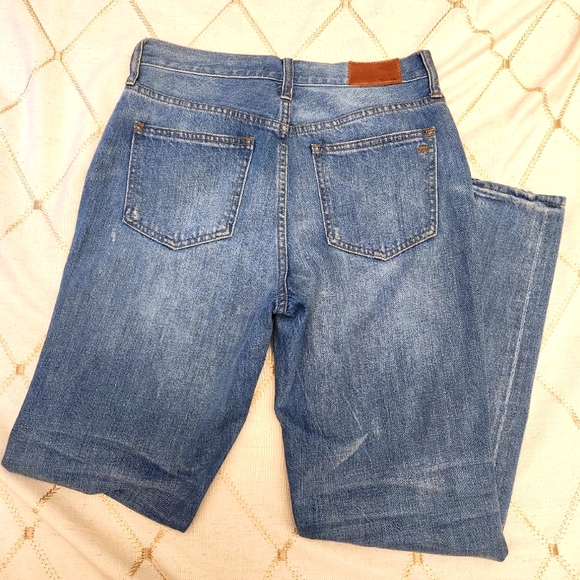 Madewell The Perfect Vintage Jean Size 27 Distressed Medium Wash Straight Leg - Picture 9 of 11